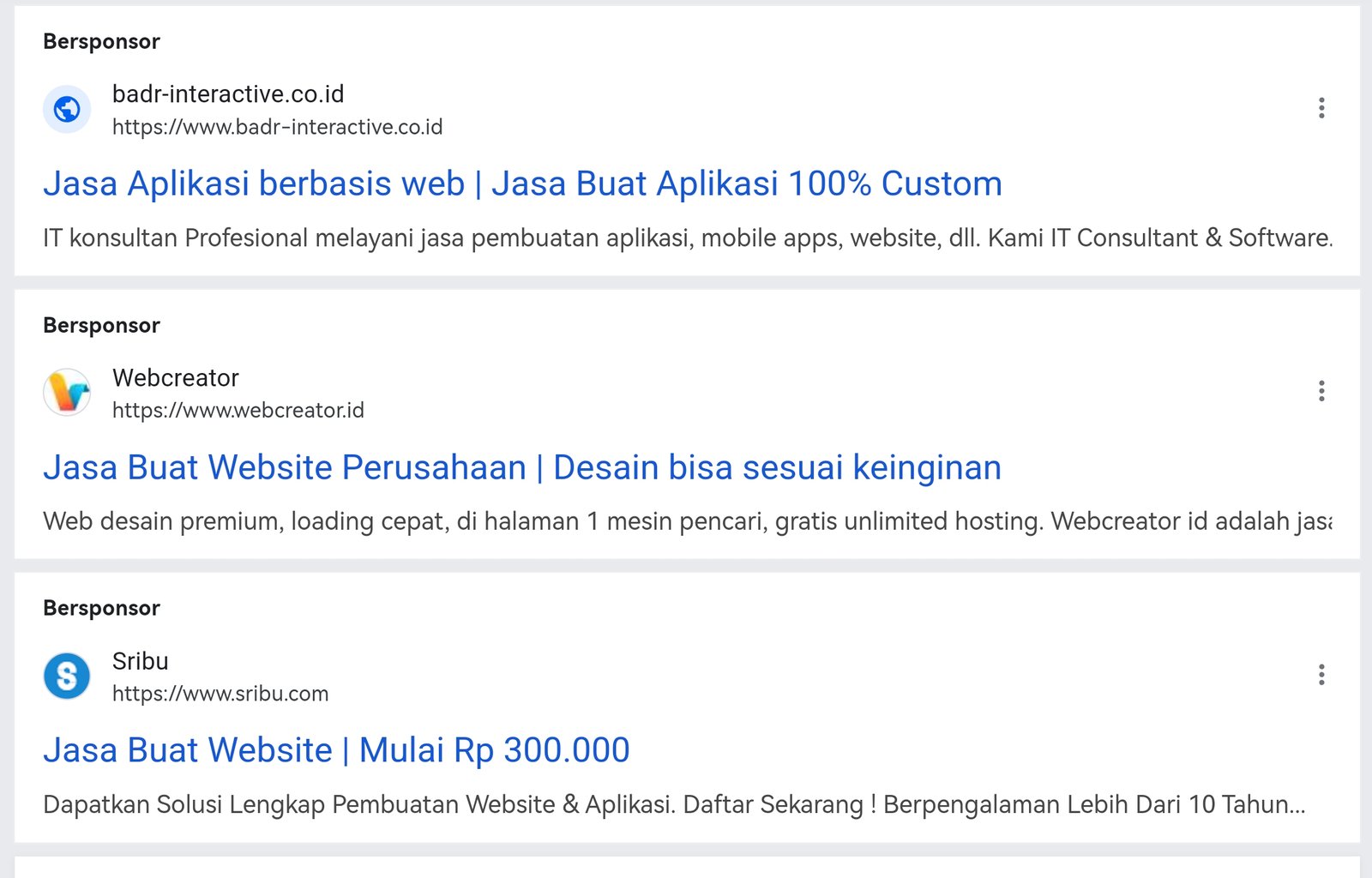 Ilustrasi iklan jasa website