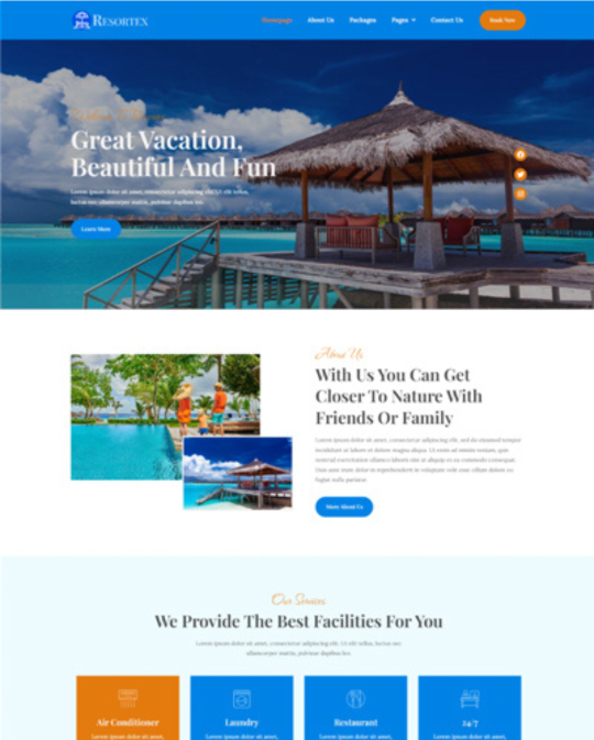 Jasa Pembuatan Website Bisnis resort